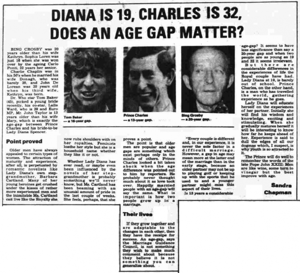 Diana Is 19 Charles Is 32, I Does An Age Gap Matter? - The Doctor Who ...